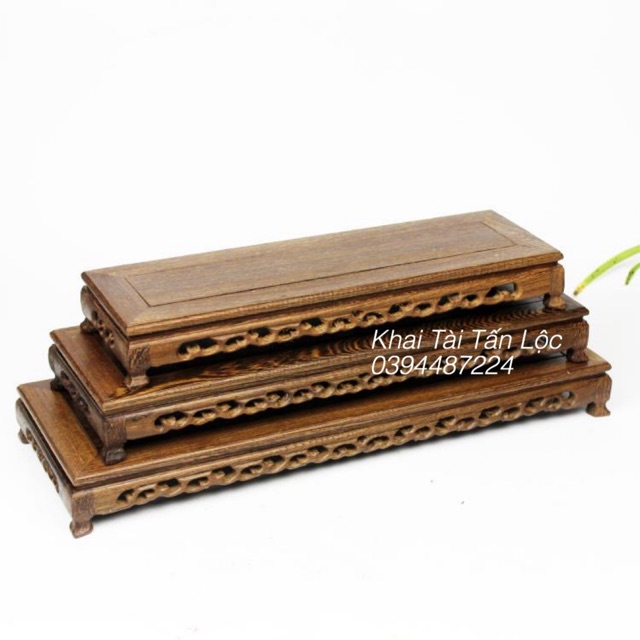 Đế gỗ , đôn gỗ chữ nhật gỗ tự nhiên để đặt tượng , trang trí phong thủy