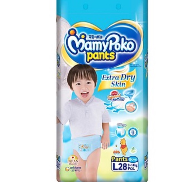 Tã quần mamypoko L28/xl24 /xl24 boys /xxl20 boys