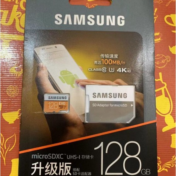 Thẻ nhớ 128G Samsung Evo micro Tôc độ 100MB