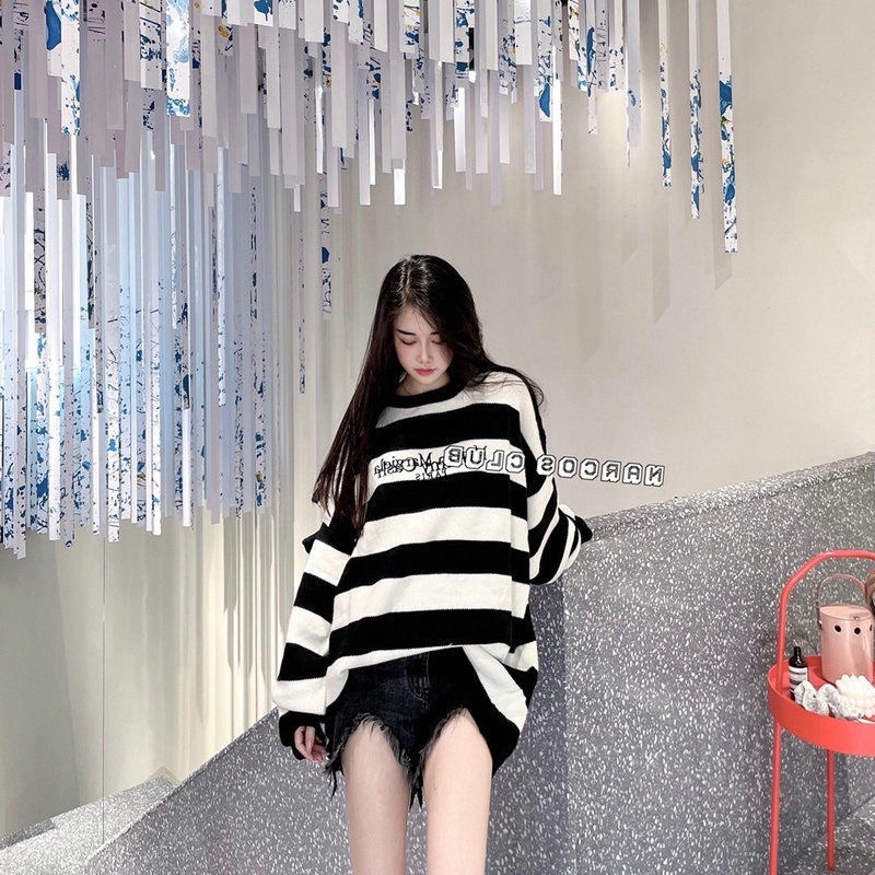 Áo len kẻ ngang hottrend