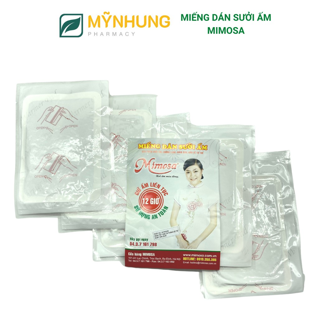 COMBO 10 MIẾNG DÁN ẤM MIMOSA 12h liên tục