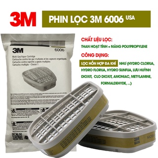 [Trọn Bộ] Mặt Nạ Phòng Độc Chống Bụi 3M 6200 (Sử Dụng Phin Lọc 6006 - Mỹ)