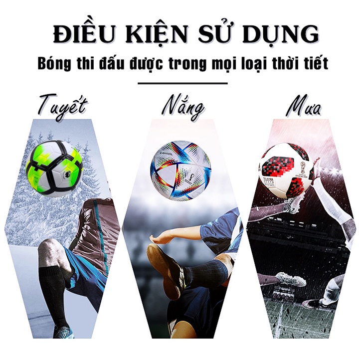 Bóng Đá Số 3 4 5, Trái Banh Da PU Cao Cấp Đủ Size Trẻ Em Người Lớn Thi Đấu Sân Cỏ Nhân Tạo &amp; Sân Cỏ Tự Nhiên