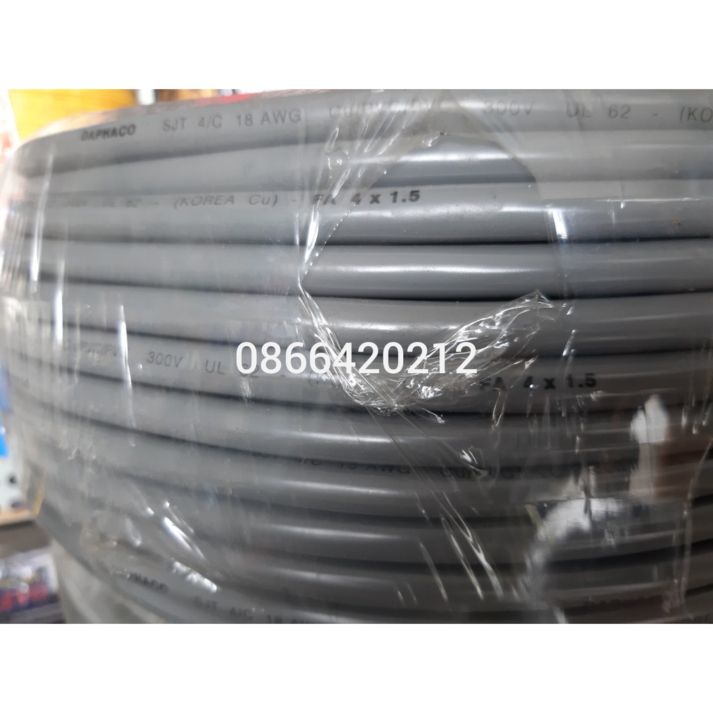Dây cáp pha mềm 4 lõi Daphaco 4x1.5