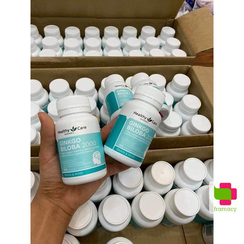 Viên uống bổ não Healthy Care/Natures Aid Ginkgo Biloba, Úc (100/90viên) tăng tuần hoàn máu não, tăng nhận thức, trí nhớ | BigBuy360 - bigbuy360.vn