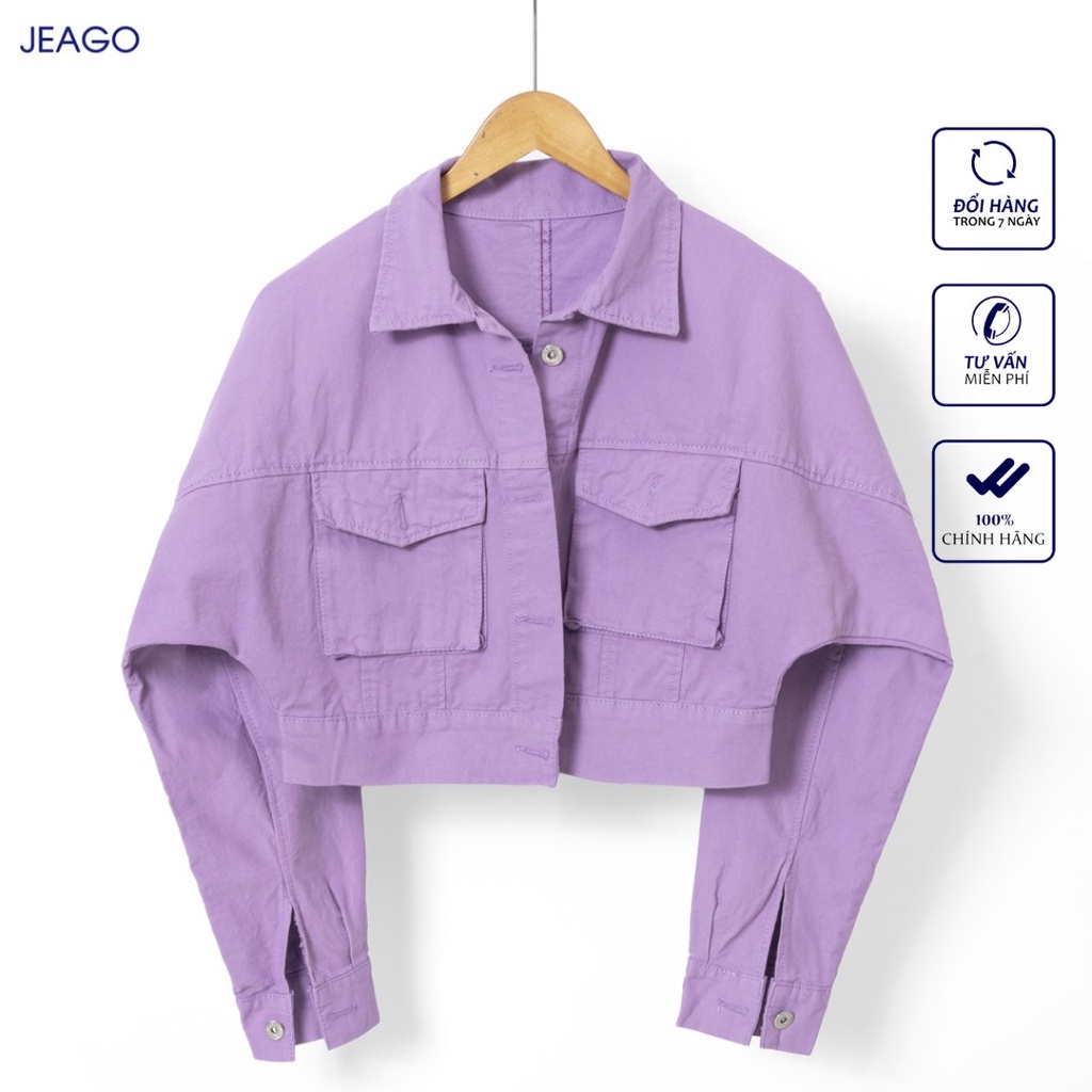 Áo Khoác Kaki Jean Túi Hộp Tím JEAGOVN JG_M01 - Hàng nhập khẩu