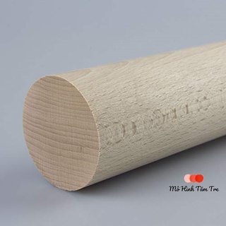Thanh gỗ thông tròn phi 4cm (dài 5cm - 160cm) treo rèm , macrame, decor
