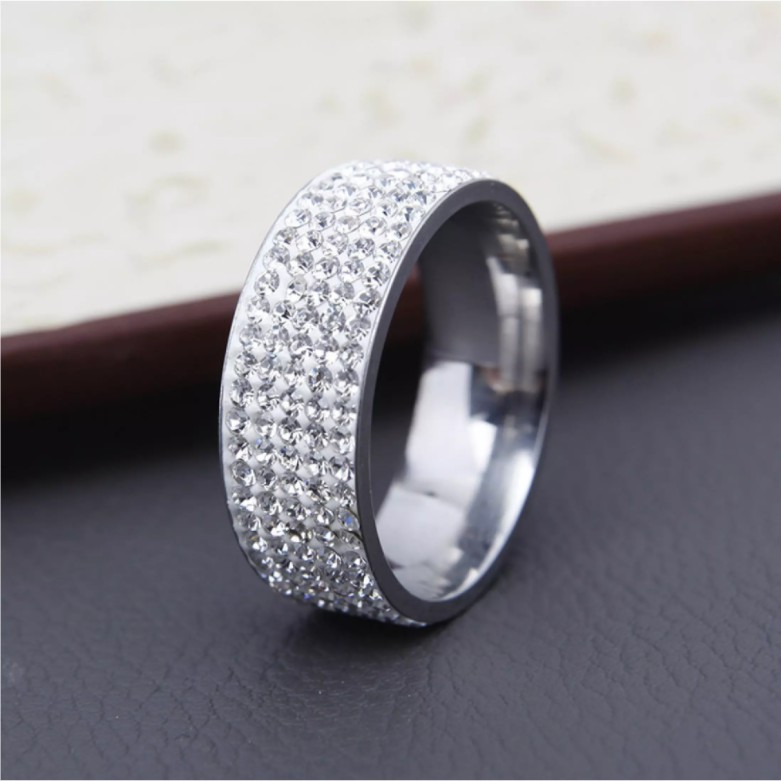 Nhẫn Nam Thời Trang Đính Đá Lấp Lánh DRING Màu Bạc , Màu Vàng Cá Tính Hàn Quốc - Nhẫn Nam Đẹp Chất Liệu Titan - DRING