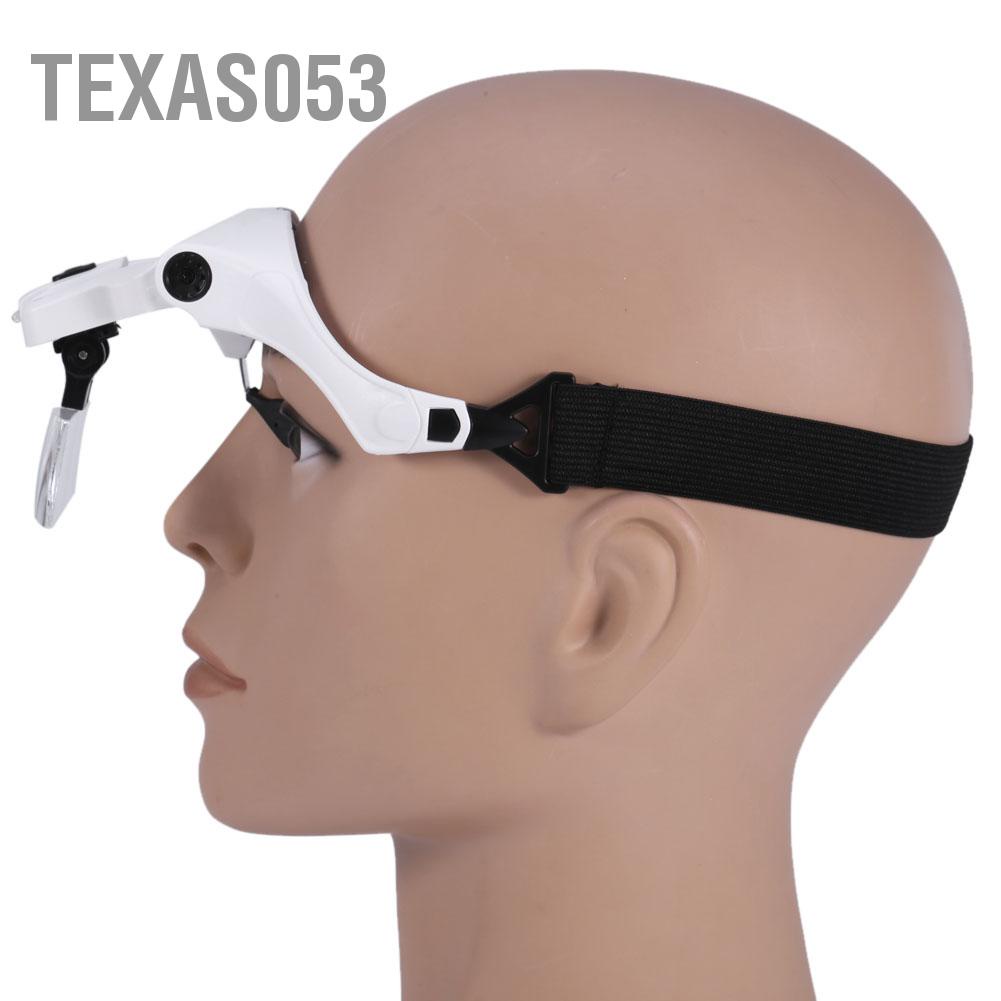 [Hàng mới về] Kính lúp gắn đầu Có đèn LED với 5 ống kính tiện dụng cho mở rộng lông mi【Utah054】