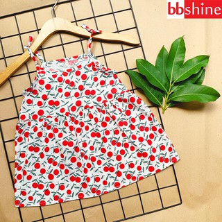 Váy 2 dây cho bé gái 8-22kg, đầm 2 dây chất thô mềm nhẹ mát họa tiết tươi sáng siêu hot hit mùa hè BBShine – D084