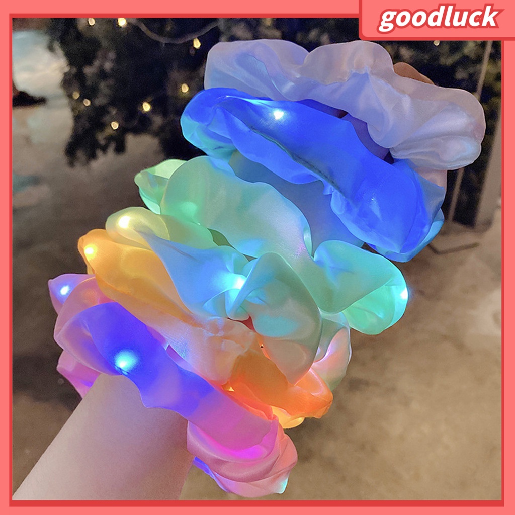 Thời Trang Dây Buộc Tóc Đuôi Ngựa Có Đèn Led Phát Sáng