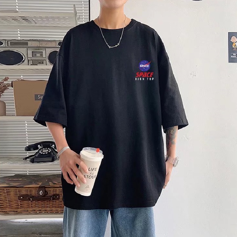 Áo Thun Dáng Rộng In Hình Gấu Phong Cách Hip Hop Hàn Quốc Thời Trang Mùa Hè Cho Nam Và Nữ M-8XL