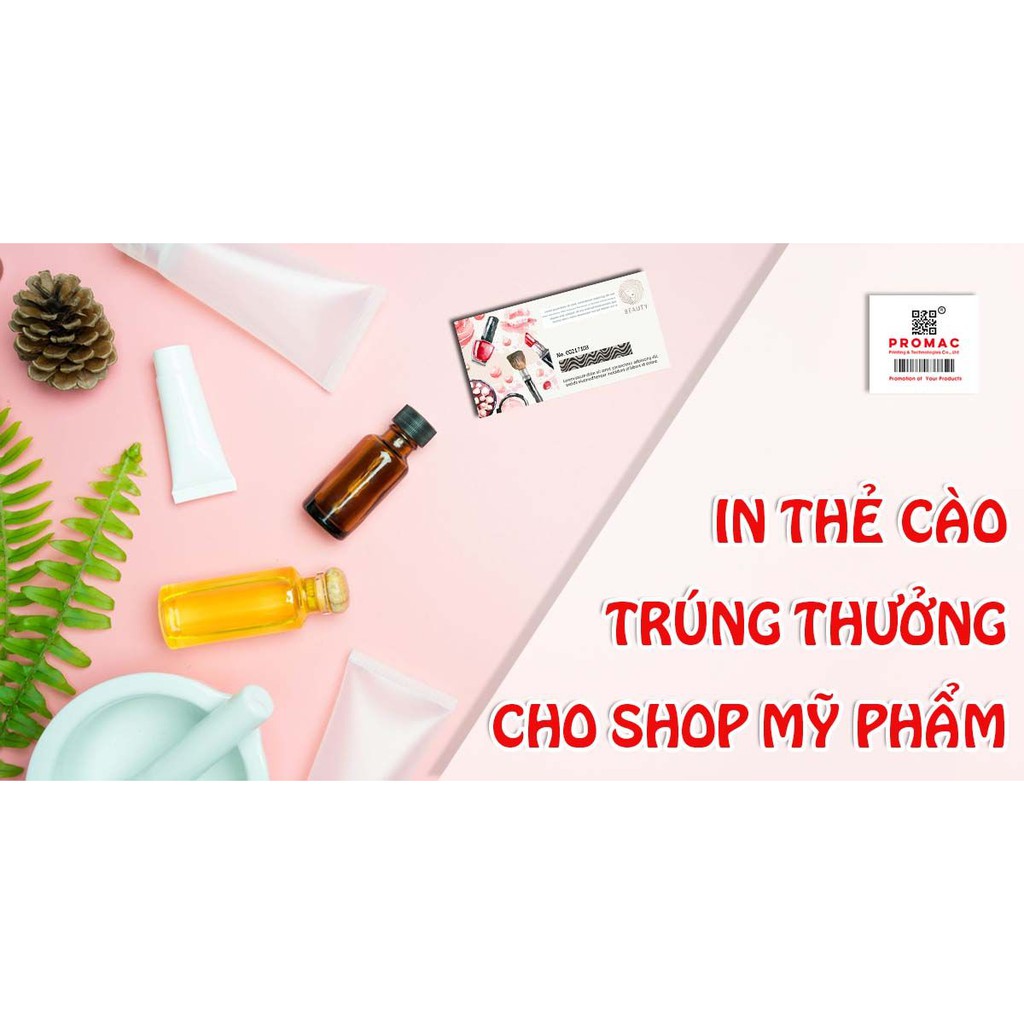 Com bo 500Thẻ cào trúng thưởng ,thẻ tích điểm ,card visit thiết kế theo yêu cầu