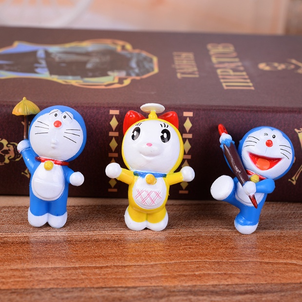 Mô Hình 6 Nhân Vật Doraemon, Nobita, Doraemi, Đáng Yêu Nhiều Kiểu Dáng Khác Nhau, Decor Trang Trí, Bộ Sưu Tập Cho Bé