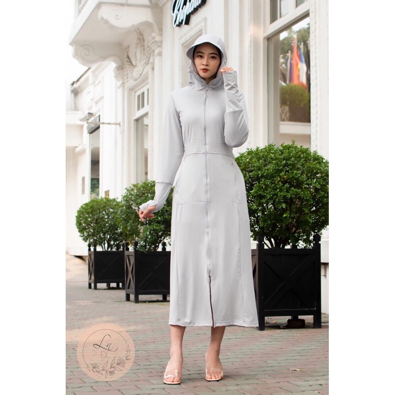 Áo chống nắng dáng dài 2 lớp GU thiết kế 2021 | BigBuy360 - bigbuy360.vn