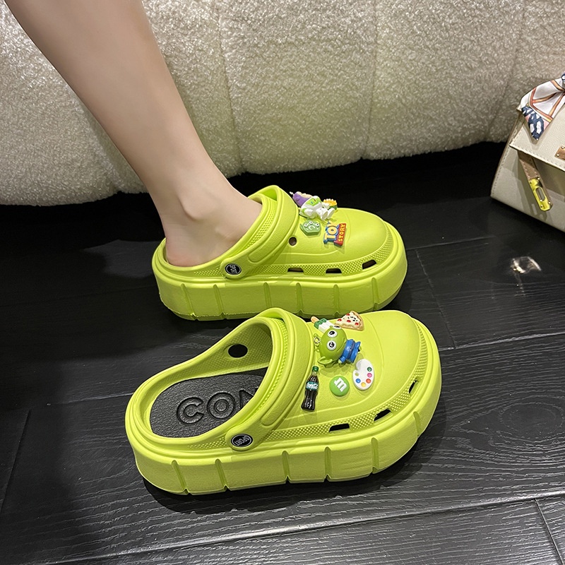 Dép Cross nữ đế 6cm siêu nhẹ kèm Sticker dễ thương hàng loại 1 dép nữ hot trend