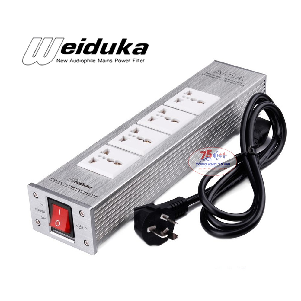 Bộ ổ cắm 4 cổng lọc nguồn điện cho dàn âm thanh Weiduka AC2.2 - Bộ lọc nguồn Weiduka AC2.2