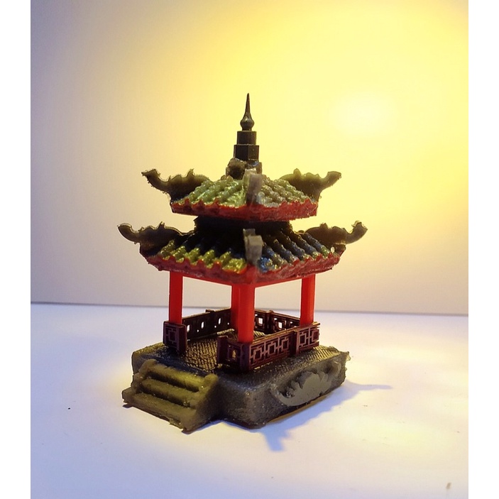 Chòi, nhà mini 2 mái - phụ kiện trang trí bể cá, tiểu cảnh, sân vườn, hòn non bộ