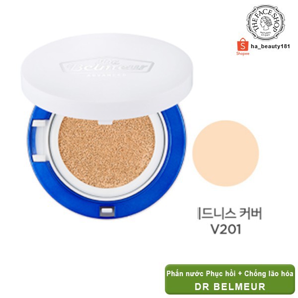 Phấn nước The Face Shop Che khuyết điểm Phục hồi Săn chắc Da Dr Belmeur Advanced Cica Cushion 15g TheFaceShop