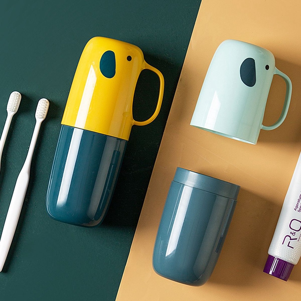 Hộp Đựng Bàn Chải Đánh Răng Hình Voi Hoạt Hình Tiện Dụng Mang Theo Du Lịch Cắm Trại