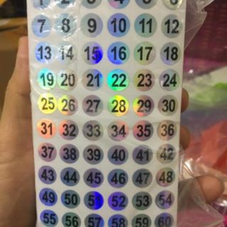 Tấm số dán chai sơn