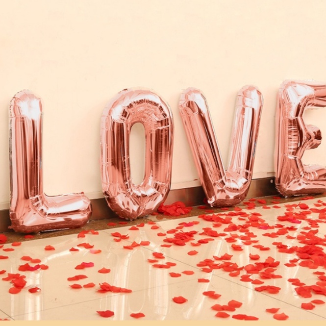 Bóng chữ Love rời trang trí sinh nhật cầu hôn tiệc cưới size lớn nhiều màu sắc HAPPYKID LOVEROI