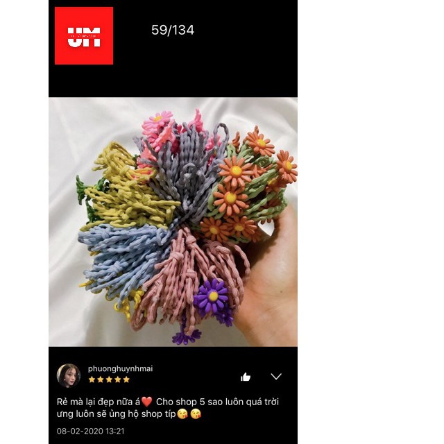 _( 1k) Dây buộc tóc hoa cúc chi nhiều màu sắc hot trend 2019 #1k | BigBuy360 - bigbuy360.vn