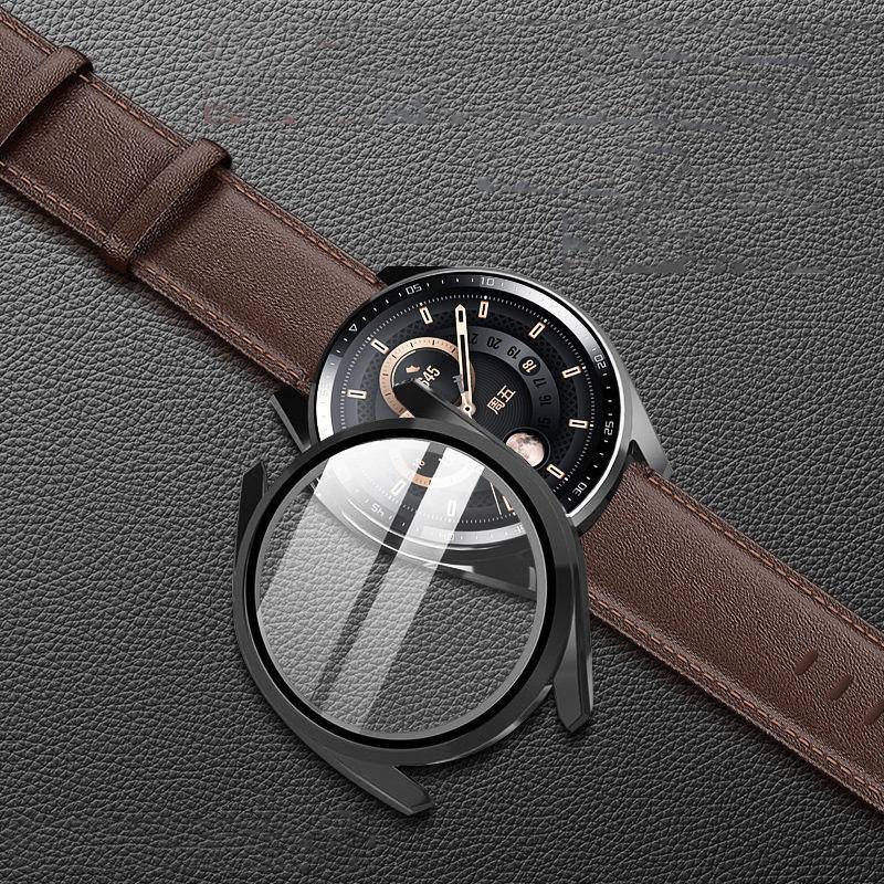 Ốp Bảo Vệ Đồng Hồ Kèm Kính Cường Lực 46mm Cho Huawei Watch GT3 GT2 Pro 42 46 MM GT2E Watch3 Pro 46 48 MM Honor Magic2