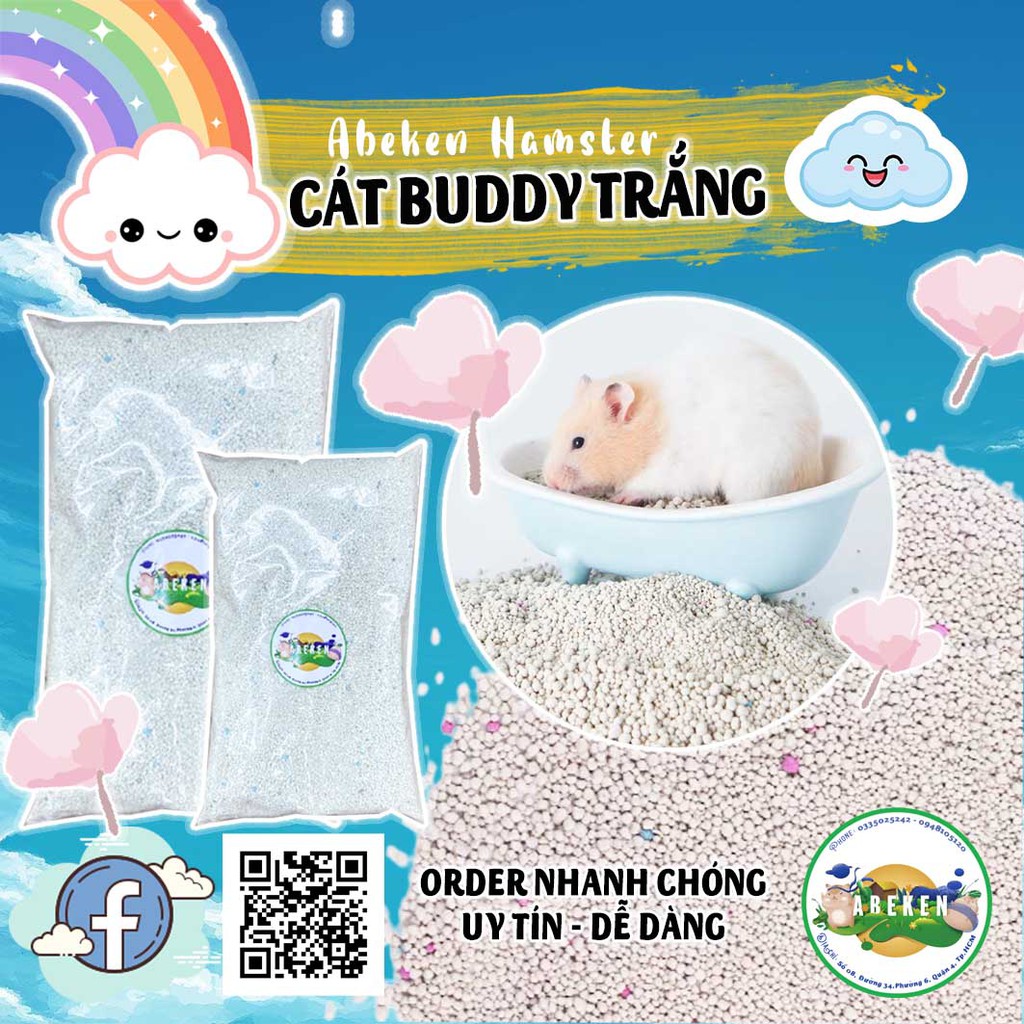 Buddy trắng lót chuồng Hamster 1kg