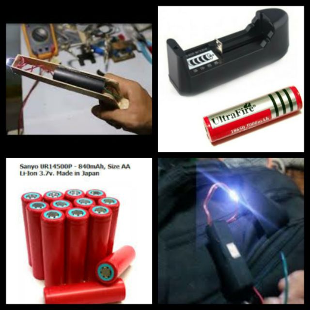 Com bo bộ kích điện 1000kv + pin 3,7v4800mah + sạc pin 3,7v