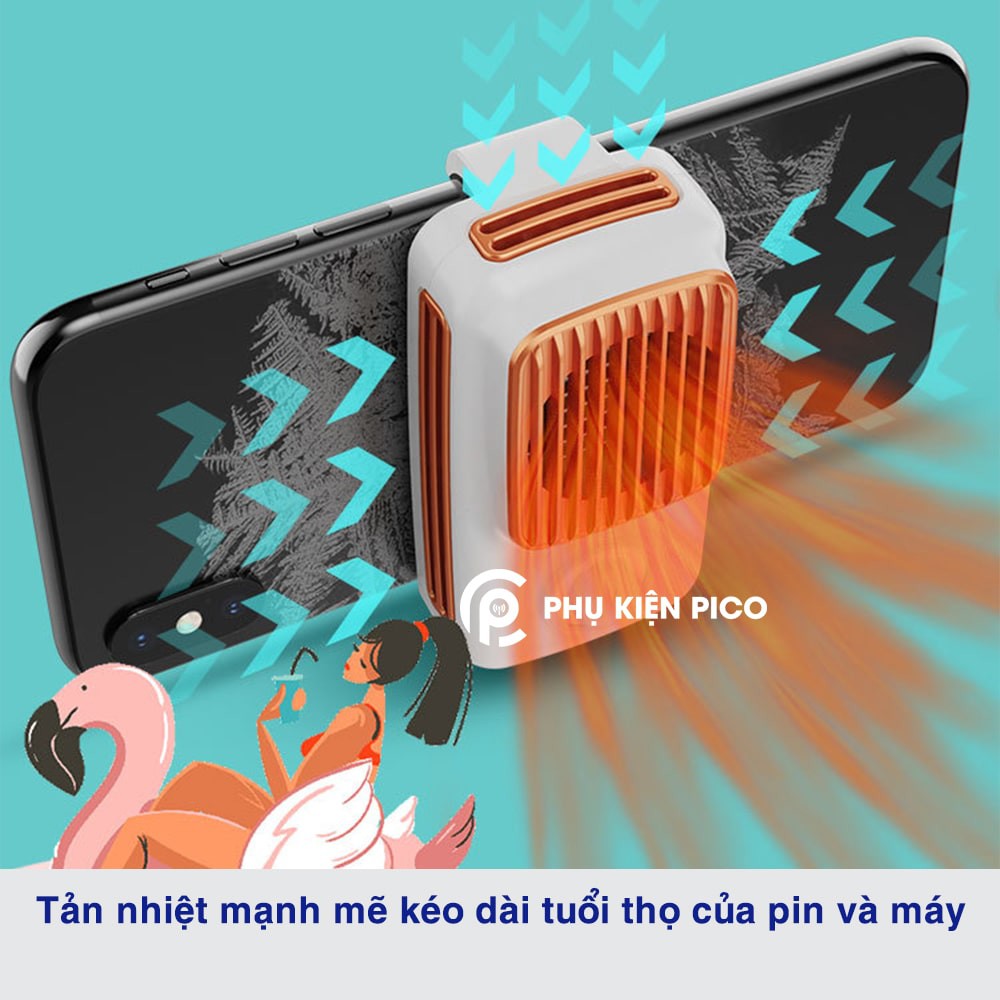 Quạt tản nhiệt điện thoại có sò lạnh chính hãng Memo DL03 hỗ trợ cổng sạc Type C