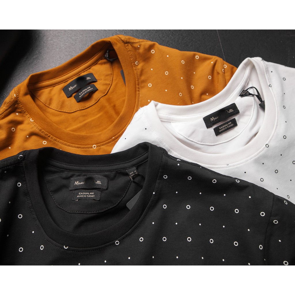 Áo thun cổ tròn Mát Xi Mô Đu Ti in họa tiết tròn FULL siêu đẹp 💖 SLIMFIT 💖 3 màu  Hàng chất cotton mịn láng 💖ATMD1 💖