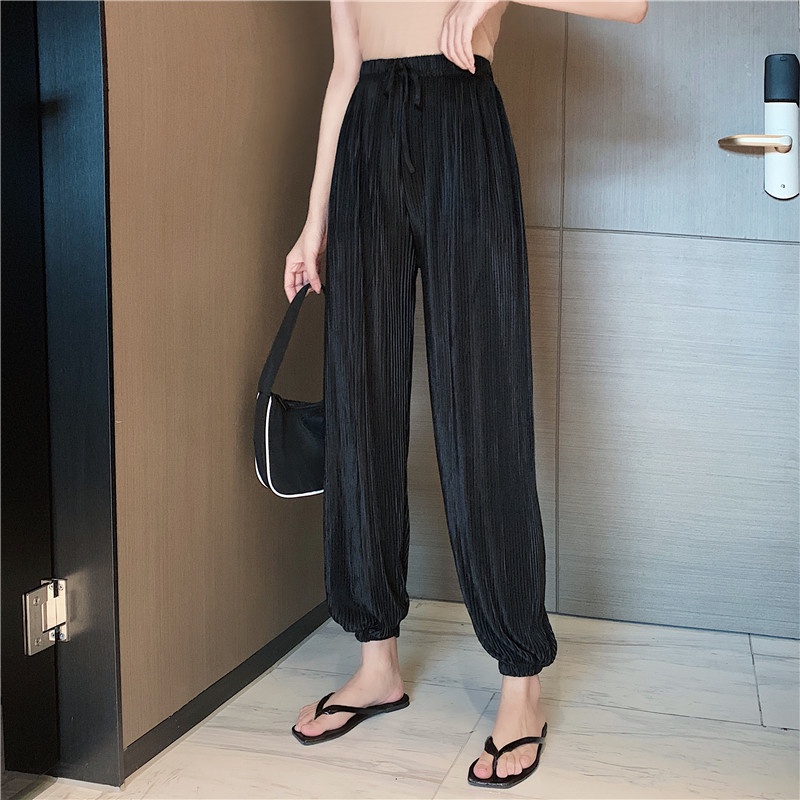 Quần Ống Rộng Lưng Cao Thời Trang Dành Cho Nữ