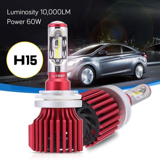 Bộ 2 bóng đèn pha led novsight 10000lm 60w 6000w 11-30v dc cho xe hơi