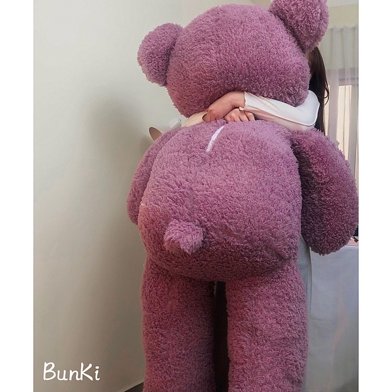 Gấu Bông Teddy First Love Tím 1m7 khổ vải cao 1m6 cao cấp BUNKI