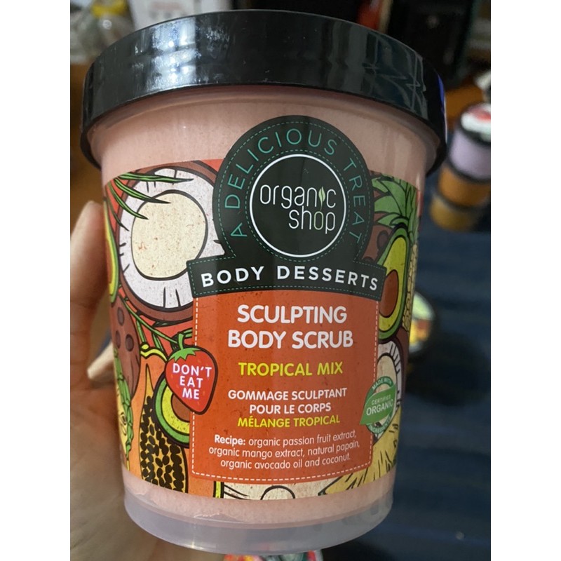 Gel tẩy da chết- tắm Organic shop Body Desserts 450ml - hàng EU