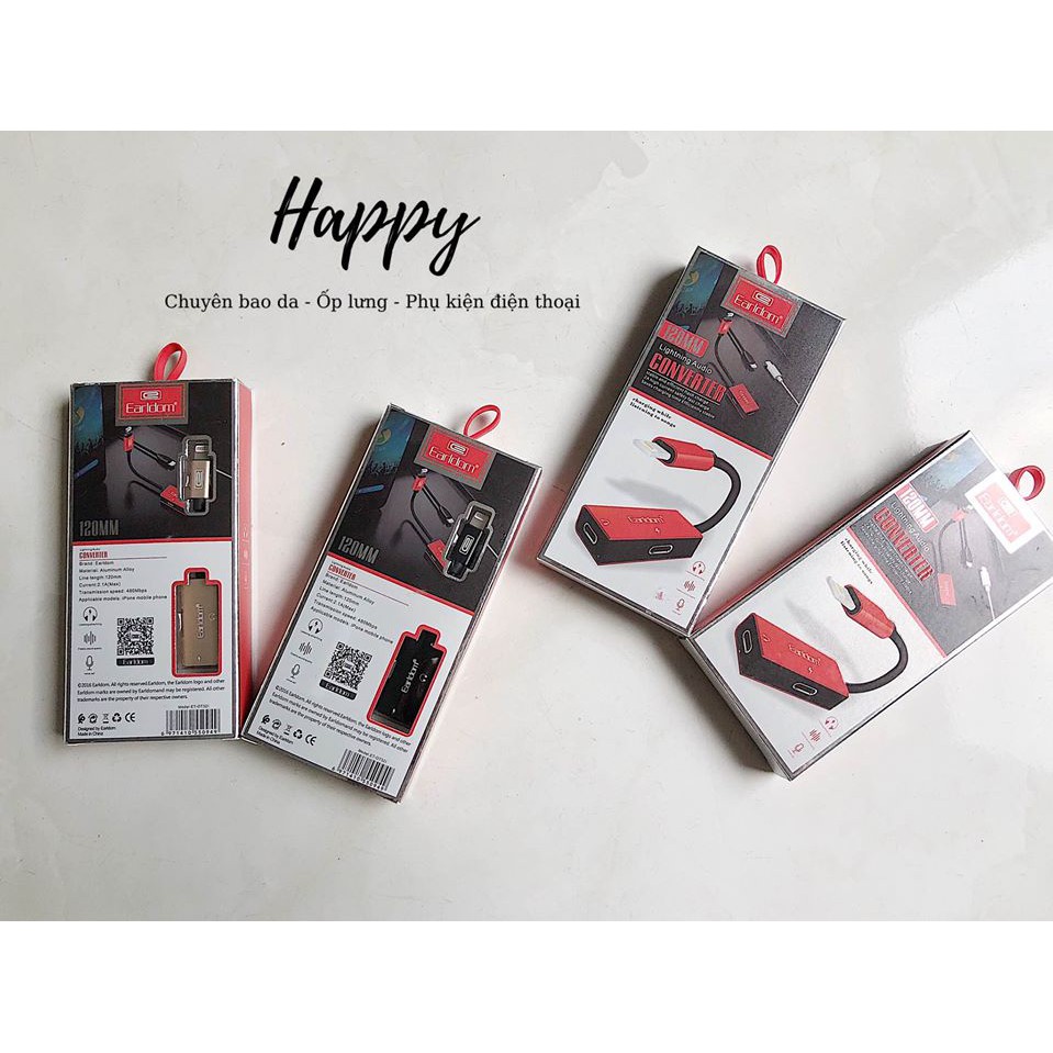 ****CÁP CHUYỂN ĐỔI OTG TỪ CỔNG LIGHTNING SANG THÊM 2 CỔNG LIGHTNING CHÍNH HÃNG EARLDOM (BH 1 NĂM, LỖ