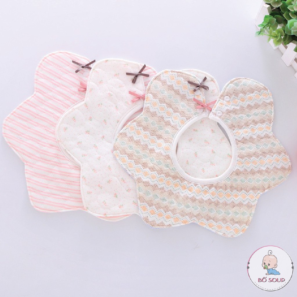 Yếm tròn xoay yếm dãi 360 Heepte cho bé chất liệu cotton mềm mịn