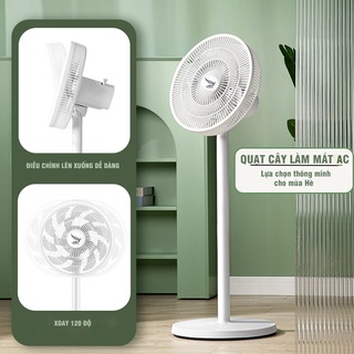 Quạt cây đứng Cát Á có điều khiển từ xa quay 120 độ - Quạt 15 cánh siêu mát, hoạt động êm ái - Bảo Hành 6 Tháng
