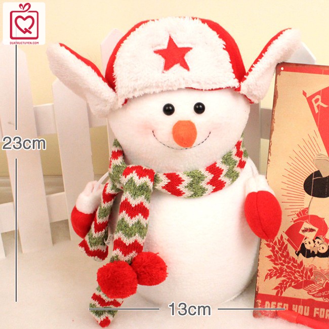Người tuyết bông giáng sinh trang trí Noel quà tặng noel dễ thương (cao 45cm/ 32cm/ 23cm)