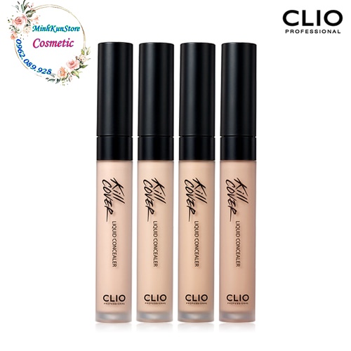 Kem Khuyết Điểm Clio Kill Cover Liquid Concealer độ che phủ siêu tốt