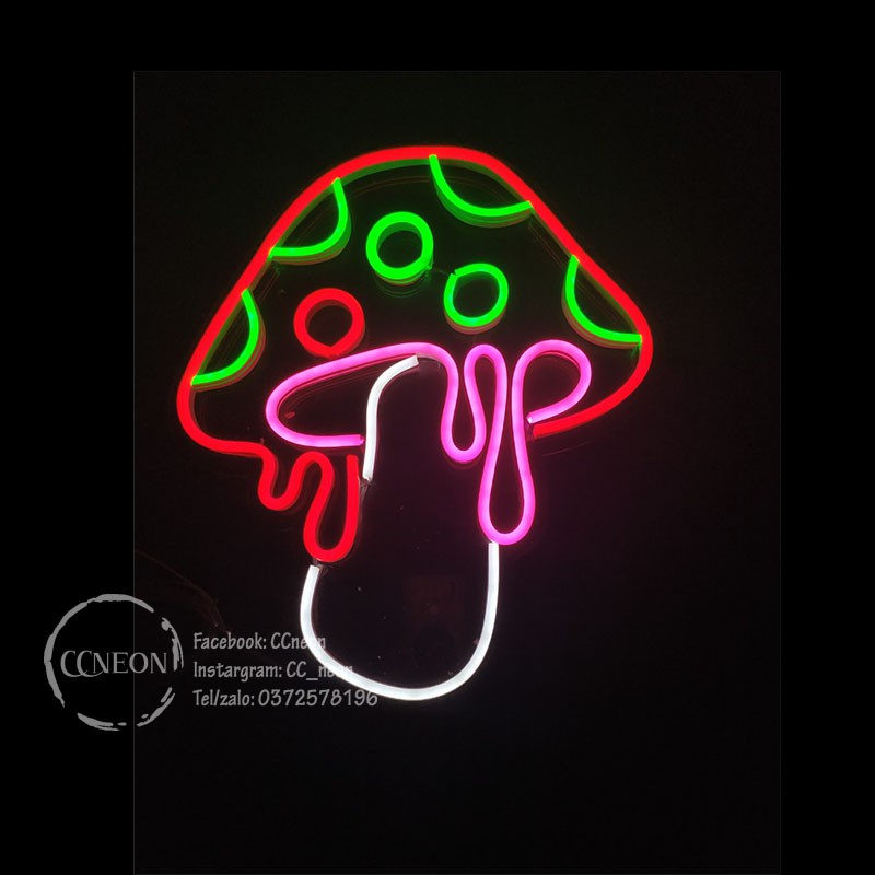 Đèn Trang Trí Phòng Led Neon Sign Hình Cây nấm