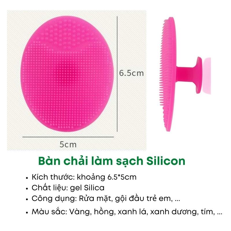 Miếng rửa mặt bằng silicone, massage mặt, bàn chải silicon cho bé gội đầu thư giãn nhẹ nhàng,ếng chà lưng tắm gội cho bé