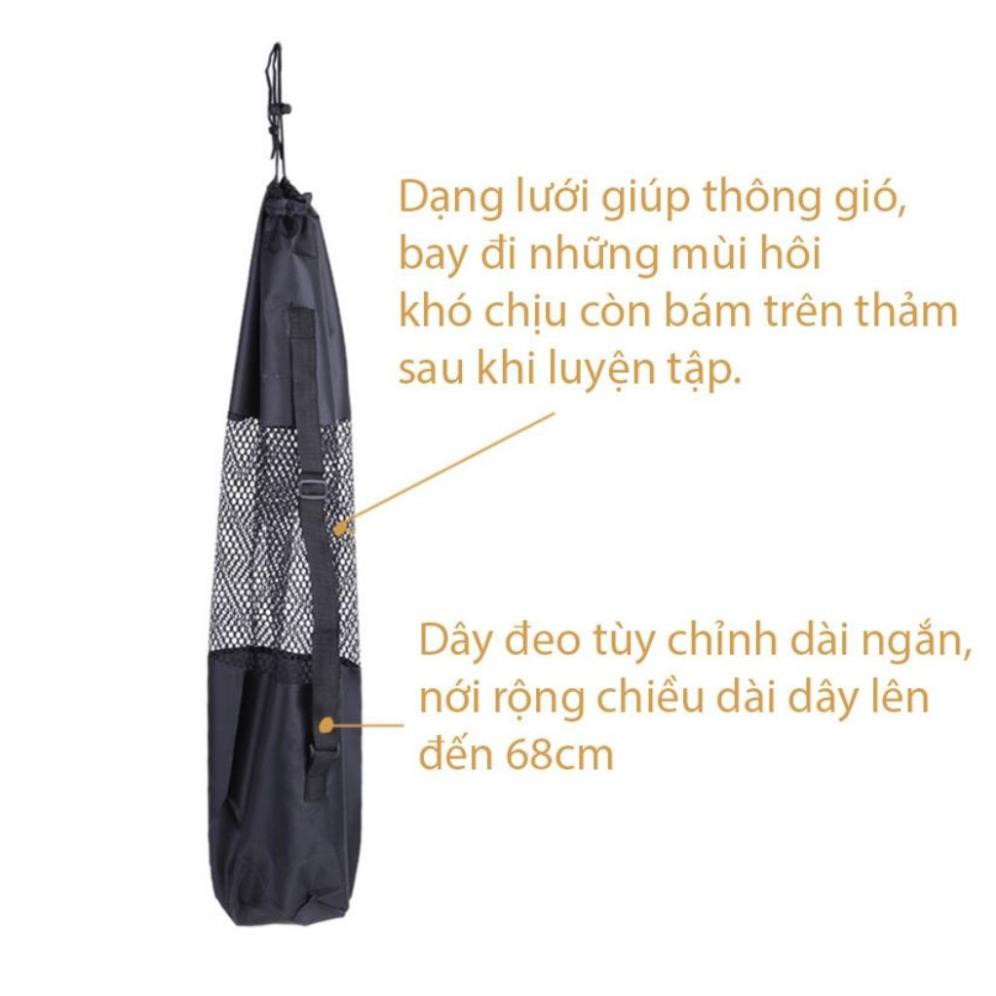 Bao Đựng Thảm Yoga,Gym, Phối Lưới - Túi Đựng Thảm Kiểu Dây Kéo & Dây Rút Tiện Lợi, ONEFIT Túi Lưới.