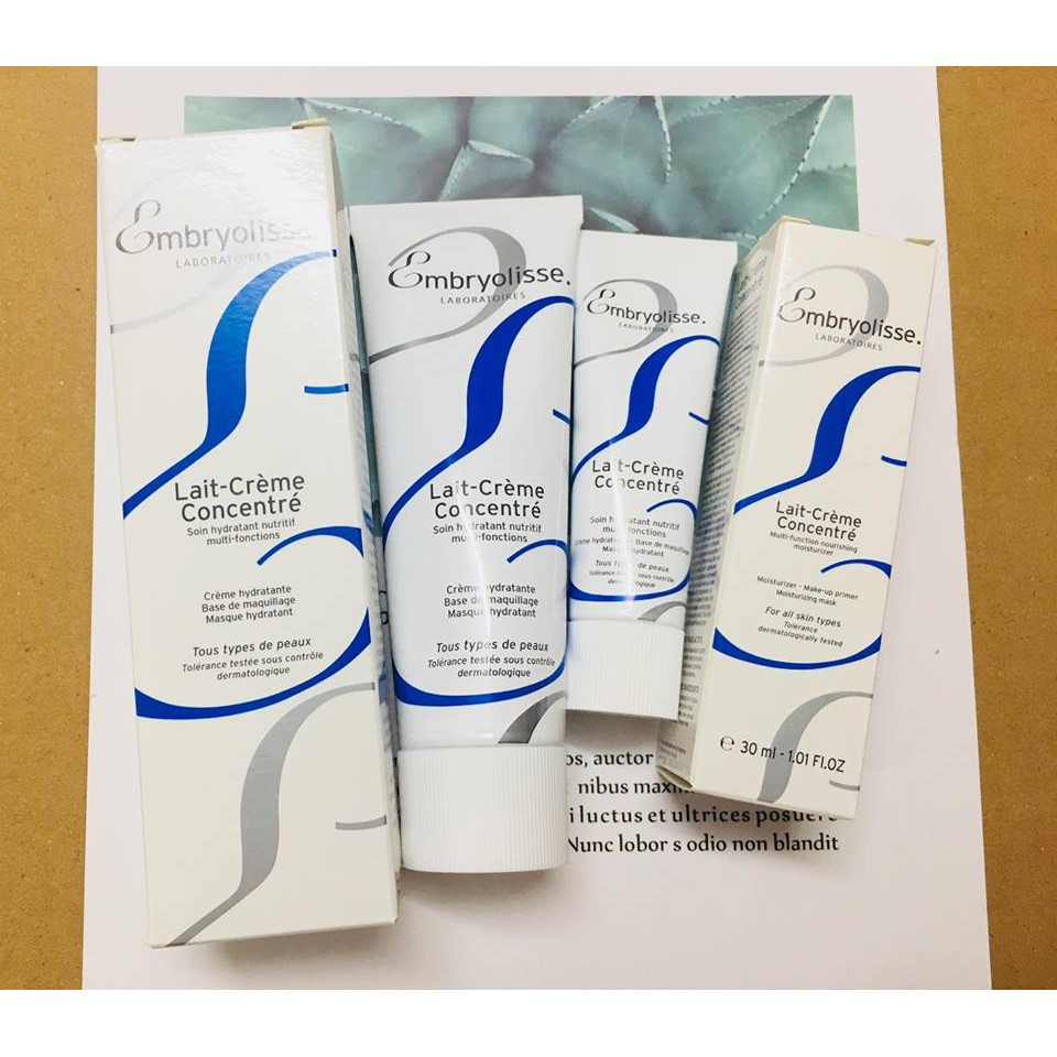 Kem dưỡng Embryolisse Lait Crème Concentre (tặng kèm sample) dưỡng ẩm tốt, cho làn da mềm mại , mịn màng như nhung
