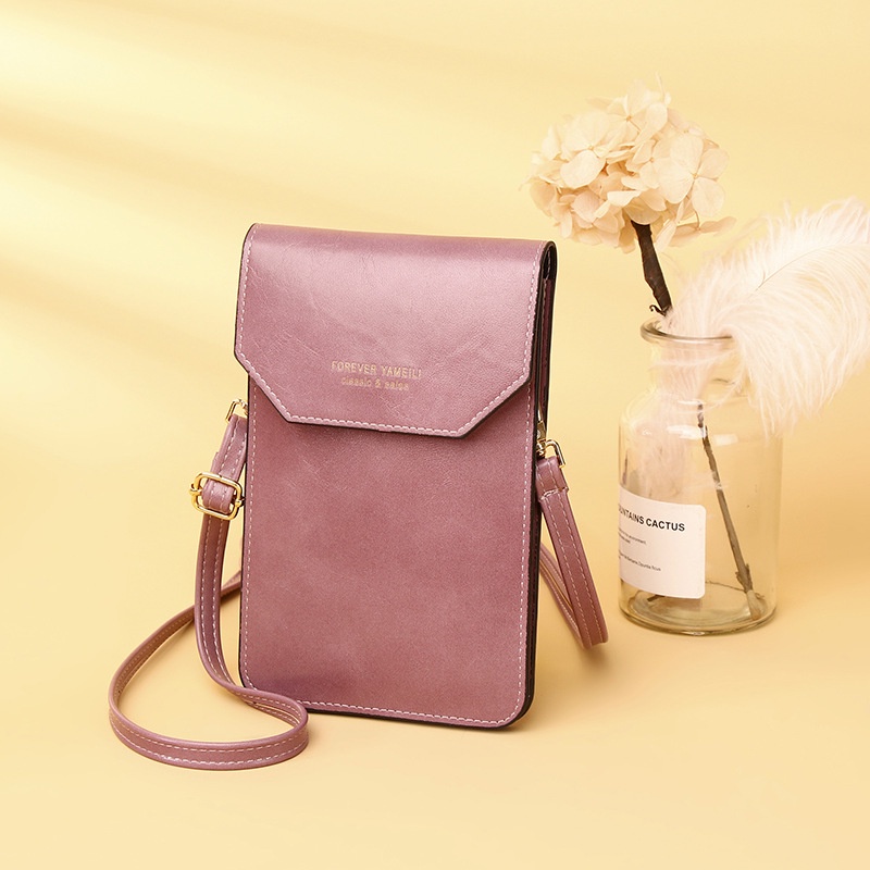 Túi Đeo Vai Mini Đựng Điện Thoại Có Thể Chạm Màn Hình Cảm Ứng Xinh Xắn Cho Nữ