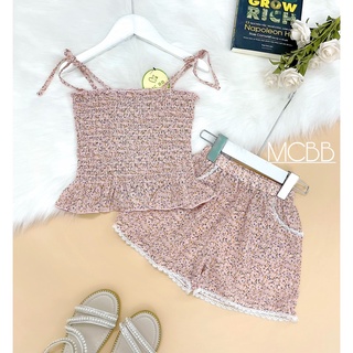 Mcbb 23-47 kg bộ đồ cho bé gái áo hai dây bé gái quần short đùi tanktop bộ dây bé gái quần áo bé gái