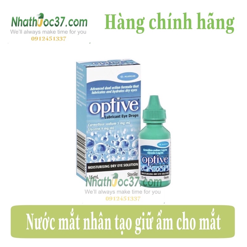 Nhỏ mắt Optive - nước mắt nhân tạo hỗ trợ giữ ẩm cho mắt