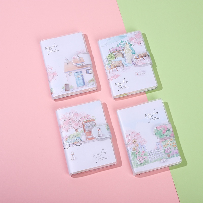 Sổ Tay Mini A7 Có Khóa Cài Bằng Nhựa Dành Cho Nữ