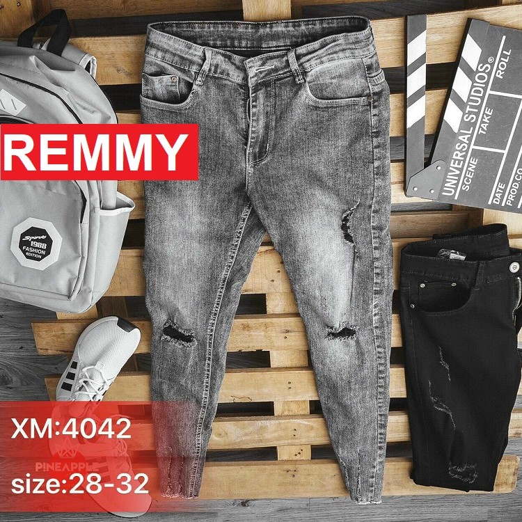 QUẦN JEAN NAM XÁM RÁCH CHẤT BÒ CAO CẤP TRẺ TRUNG VS4042 REMMYSHOP | BigBuy360 - bigbuy360.vn